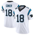 C.Panthers #18 Jalen Coker Player White Vapor F.U.S.E. Limited Home Game Gdoa Stitched Jerseys