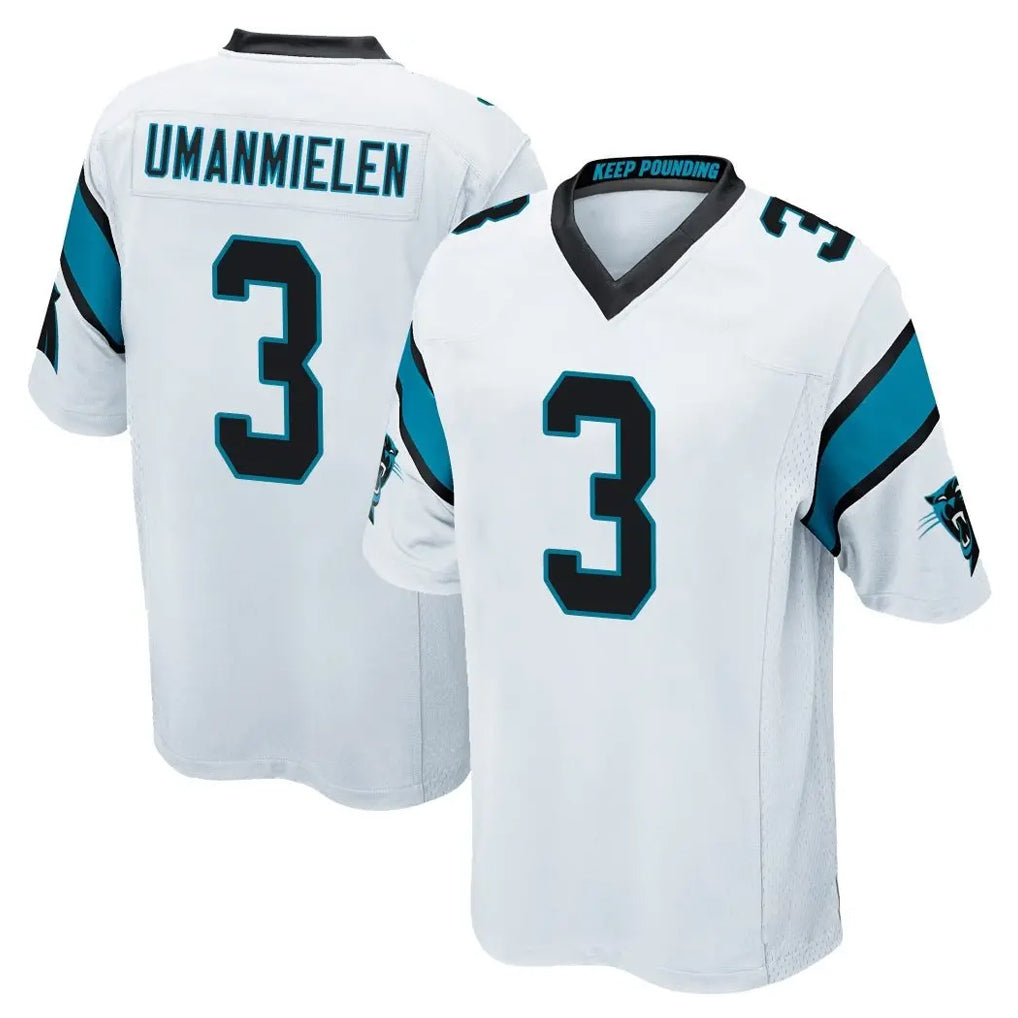 C.Panthers #3 Princely Umanmielen Player White Game Gdoa Stitched Jerseys