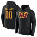 Custom W.Commanders Gray LOGO Performance Pullover Hoodies Game Any Name & Numbers Gdoa Stitched Jerseys