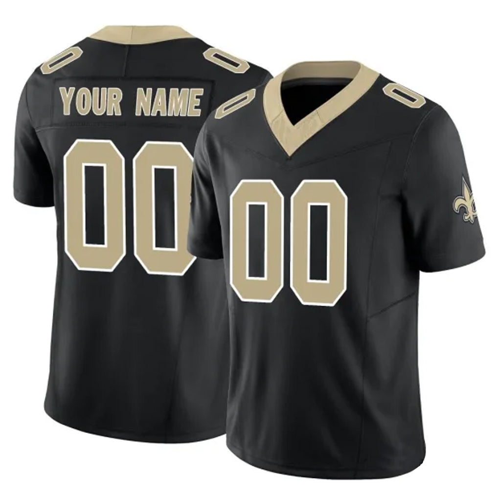 Custom NO.Saints Black Limited Vapor F.U.S.E. Home Game Any Name & Numbers Gdoa Stitched Jerseys
