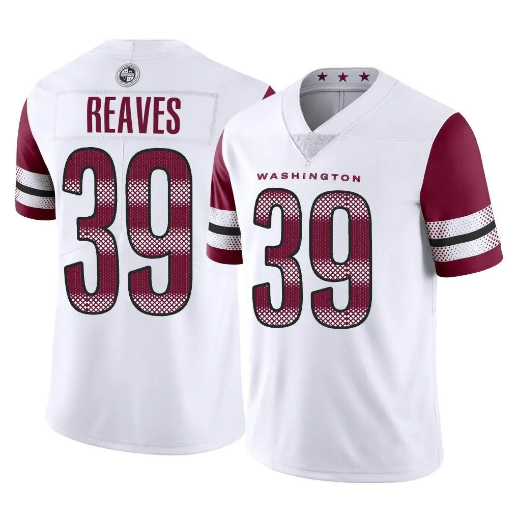 W.Commanders #39 Jeremy Reaves Player White Limited Vapor Home Game Gdoa Stitched Jerseys