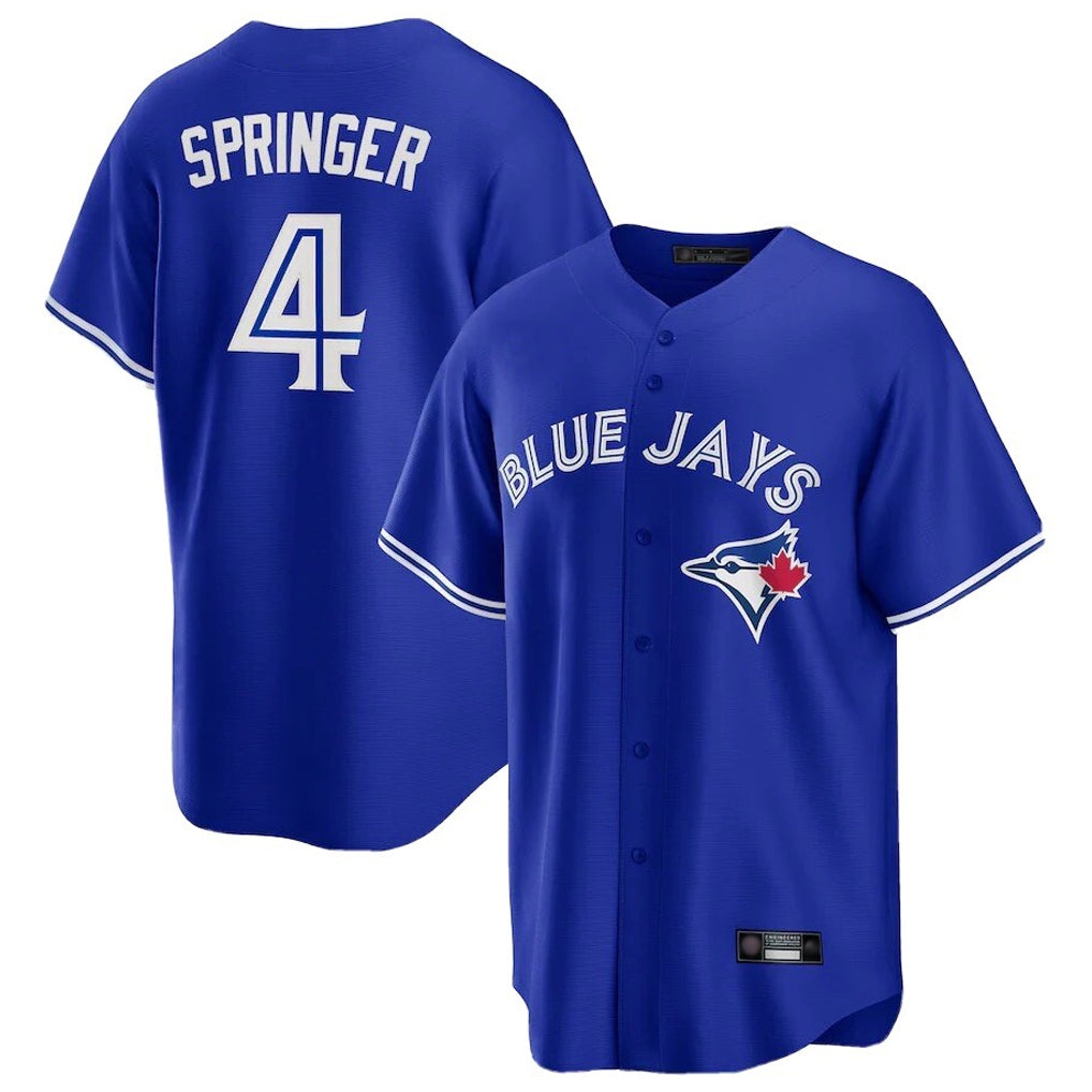 T.Blue Jays #4 George Springer Player Royal Home Game Fdoa Stitched Jerseys