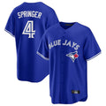 T.Blue Jays #4 George Springer Player Royal Home Game Fdoa Stitched Jerseys