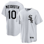 C.White Sox #10 Chase Meidroth Player White Stripe Home Game Gdoa Stitched Jerseys