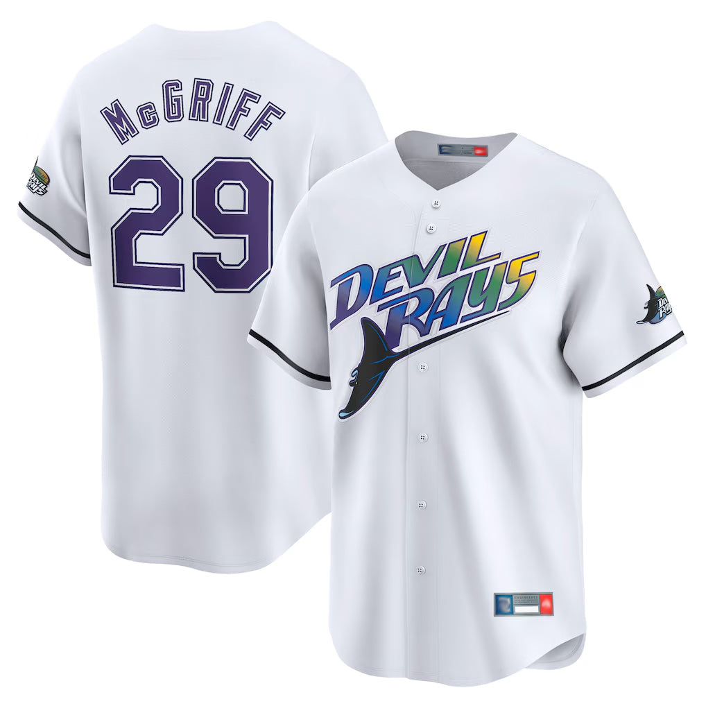 T.Bay Rays #29 Fred McGriff Player White City Connect Home Fdoa Stitched Jerseys