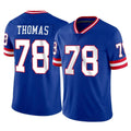 NY.Giants #78 Andrew Thomas Player Royal Classic Vapor Home Game Gdoa Stitched Jerseys