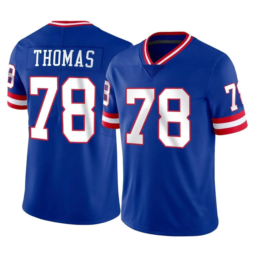 NY.Giants #78 Andrew Thomas Player Royal Classic Vapor Home Game Gdoa Stitched Jerseys