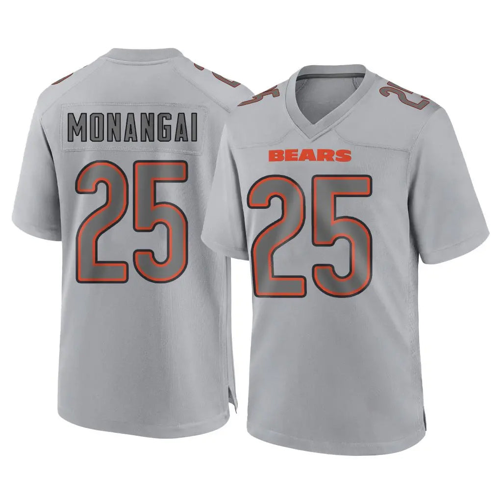 C.Bears #25 Kyle Monangai Player Gray Atmosphere Fashion Game Gdoa Stitched Jerseys