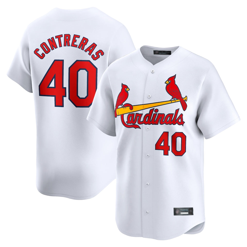 St. Louis Cardinals #40 Willson Contreras Player White Home Limited Fdoa Stitched Jerseys
