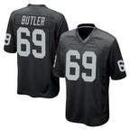 LV.Raiders #69 Adam Butler Player Black Home Game Gdoa Stitched Jerseys