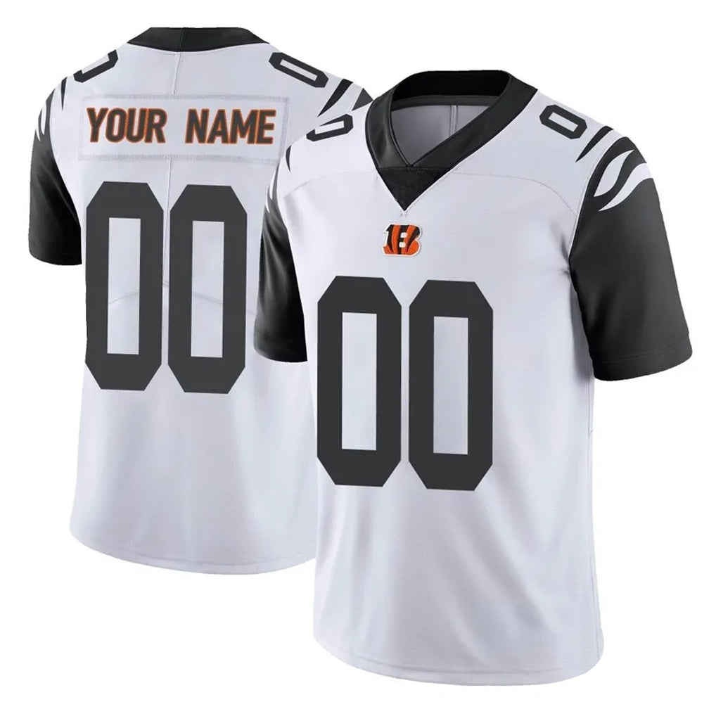 Custom C.Bengals White Color Rush Vapor Untouchable Limted Home Game Any Name & Numbers Gdoa Stitched Jerseys