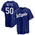 LA.Dodgers #50 Mookie Betts Player Royal Game Fdoa Stitched Jerseys
