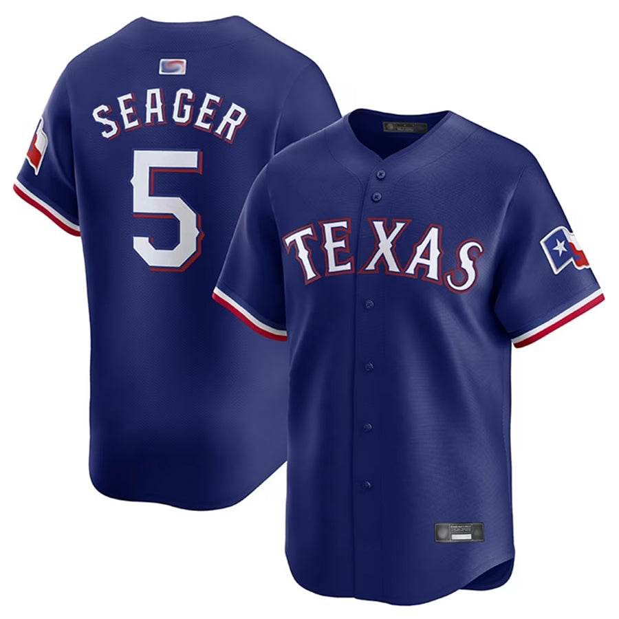 T.Rangers #5 Corey Seager Player Navy Limited Home Fdoa Stitched Jerseys