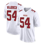 SF.49ers #54 Fred Warner Player White Fashion Home Game Gdoa Stitched Jerseys