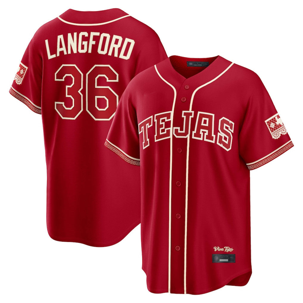 T.Rangers #36 Wyatt Langford Player Red 2026 City Connect Limited Fdoa Stitched Jerseys