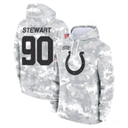 IN.Colts #90 Grover Stewart Player Arctic Camo Salute to Service Hoodies Limited Game Gdoa Stitched Jerseys