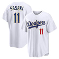 LA.Dodgers #11 Roki Sasaki Player Gold White 2026 Collection Stadium Limited Fdoa Stitched Jerseys