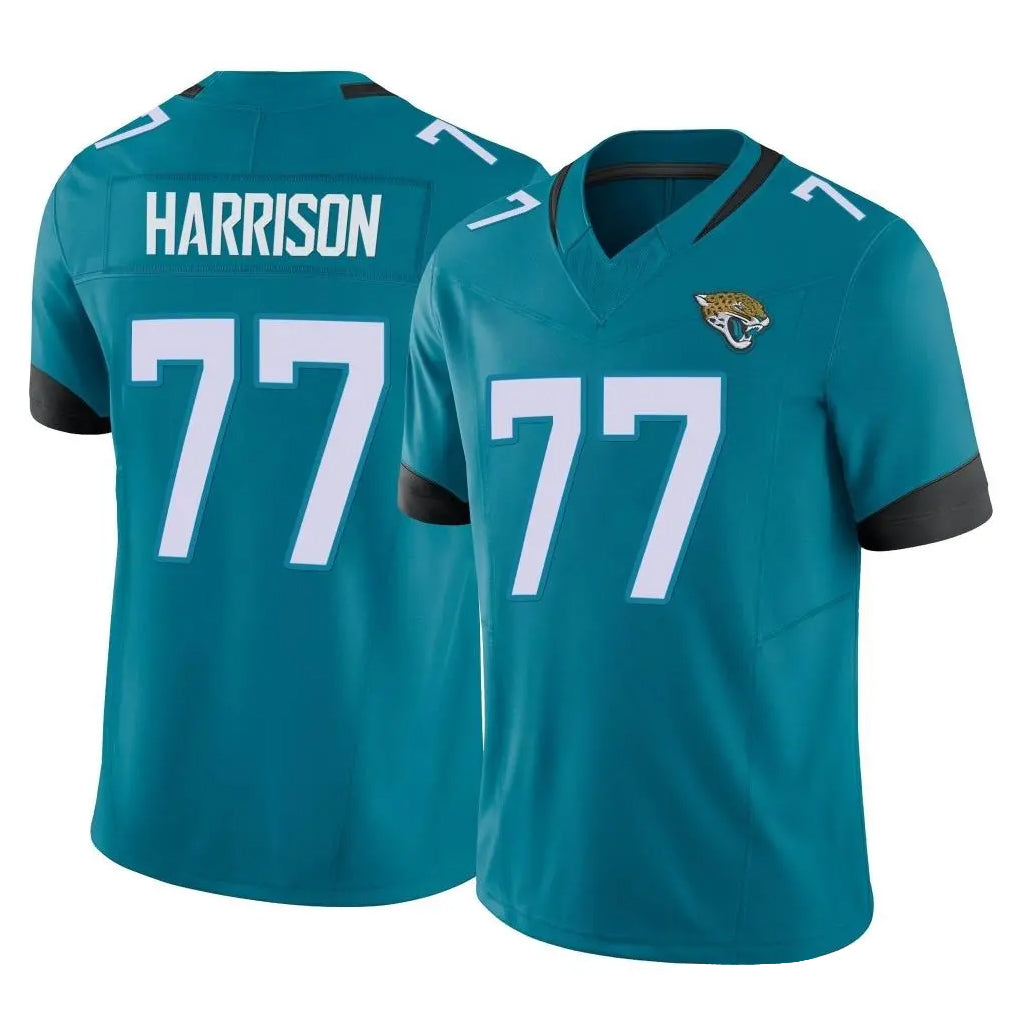 J.Jaguars #77 Anton Harrison Player Teal Vapor F.U.S.E. Limited Home Game Gdoa Stitched Jerseys