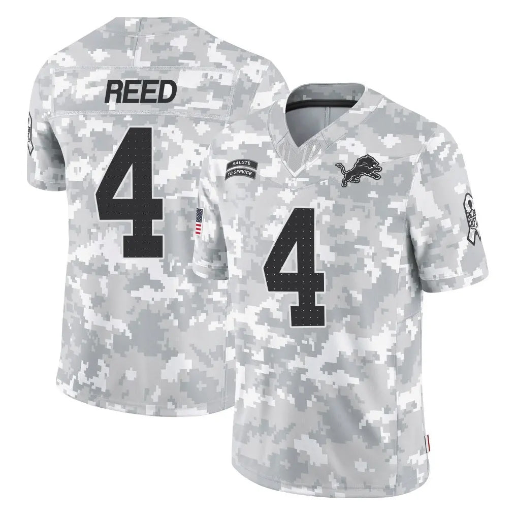 D.Lions #4 D.J. Reed Player Arctic Camo Salute To Service Limited Gdoa Stitched Jerseys