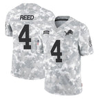 D.Lions #4 D.J. Reed Player Arctic Camo Salute To Service Limited Gdoa Stitched Jerseys