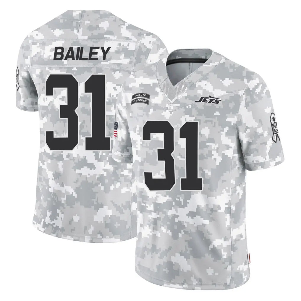 NY.Jets #31 David Bailey Player Arctic Camo Salute to Service Limited Game Gdoa Stitched Jerseys