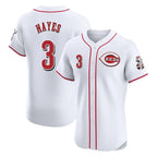 C.Reds #3 Ke'Bryan Hayes Player White Limited Elite Home Gdoa Stitched Jerseys
