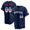 Custom M.Twins Navy USA 250 Fourth of July Limited Home Game Any Name & Number Gdoa Stitched Jerseys