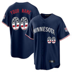 Custom M.Twins Navy USA 250 Fourth of July Limited Home Game Any Name & Number Gdoa Stitched Jerseys