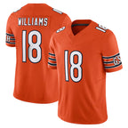 C.Bears #18 Caleb Williams Player Orange Vapor F.U.S.E. Limited Home Game Gdoa Stitched Jerseys