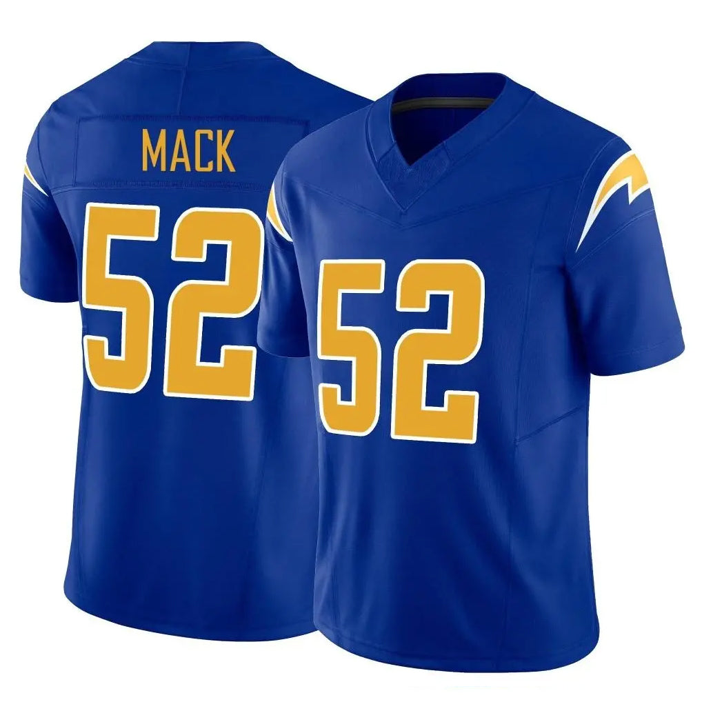 LA.Chargers #52 Khalil Mack Player Royal Limited Vapor F.U.S.E. Home Game Gdoa Stitched Jerseys