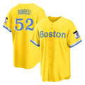 B.Red Sox #52 Wilyer Abreu Player Yellow Home Game Gdoa Stitched Jerseys