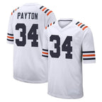 C.Bears #34 Walter Payton Player White Classic Home Game Gdoa Stitched Jerseys