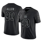 C.Bengals #93 Jonathan Allen Player Black Reflective Limited Game Gdoa Stitched Jerseys