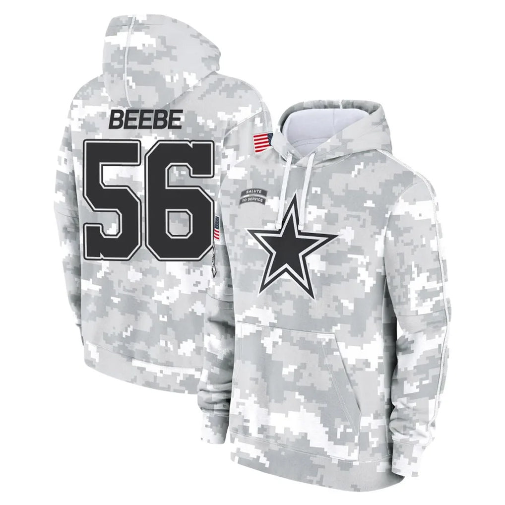 D.Cowboys #56 Cooper Beebe Player Arctic Camo Salute to Service Hoodies Limited Game Gdoa Stitched Jerseys