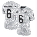 M.Dolphins #6 Malik Washington Player Arctic Camo Salute To Service Limited Game Gdoa Stitched Jerseys