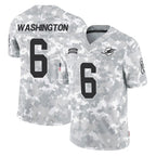 M.Dolphins #6 Malik Washington Player Arctic Camo Salute To Service Limited Game Gdoa Stitched Jerseys