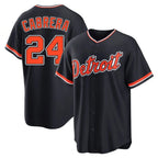 D.Tigers #24 Miguel Cabrera Player Navy Home Game Gdoa Stitched Jerseys