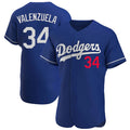 LA.Dodgers #34 Fernando Valenzuela Player Royal Limited Elite Home Fdoa Stitched Jerseys