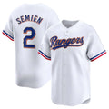 T.Rangers #2 Marcus Semien Player Gold Collection Limited White Fdoa Stitched Jerseys