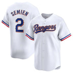 T.Rangers #2 Marcus Semien Player Gold Collection Limited White Fdoa Stitched Jerseys