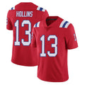 NE.Patriots #13 Mack Hollins Player Red Limited Vapor F.U.S.E. Home Game Gdoa Stitched Jerseys