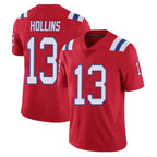 NE.Patriots #13 Mack Hollins Player Red Limited Vapor F.U.S.E. Home Game Gdoa Stitched Jerseys