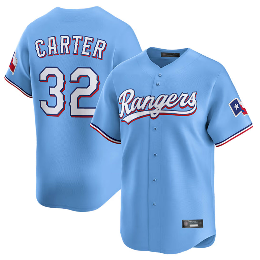 T.Rangers #32 Evan Carter Player Light Blue Home Limited Fdoa Stitched Jerseys