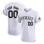 Custom C.Rockies White Limited Elite Home Any Name & Number Gdoa Stitched Jerseys
