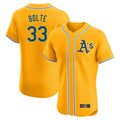 Athletics #33 Henry Bolte Player Gold Limited Elite Home Game Gdoa Stitched Jerseys