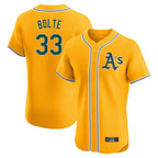 Athletics #33 Henry Bolte Player Gold Limited Elite Home Game Gdoa Stitched Jerseys