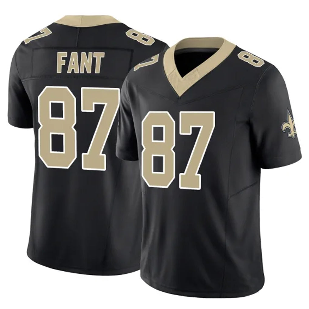 NO.Saints #87 Noah Fant Player Black Limited Vapor F.U.S.E. Home Game Gdoa Stitched Jerseys