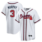 A.Braves #3 Dale Murphy Player White Home Game Gdoa Stitched Jerseys