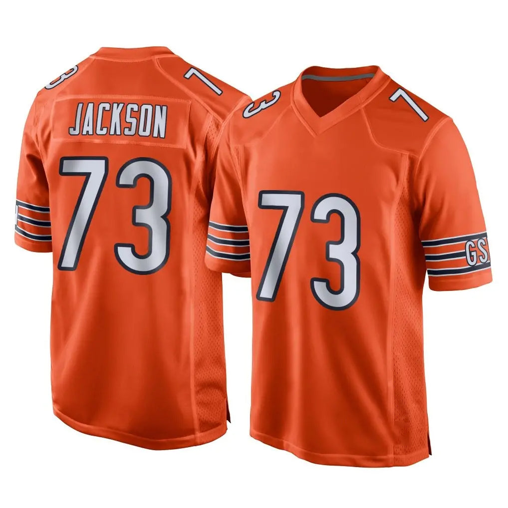 C.Bears #73 Jonah Jackson Player Orange Home Game Gdoa Stitched Jerseys