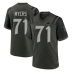 NY.Jets #71 Josh Myers Player Green 2025 Rivalries Collection Home Game Gdoa Stitched Jerseys